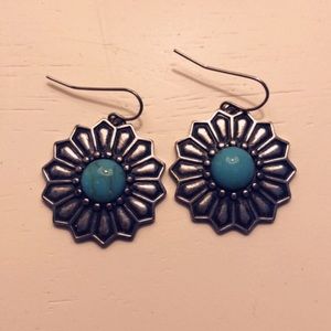 silver and turquoise earrings